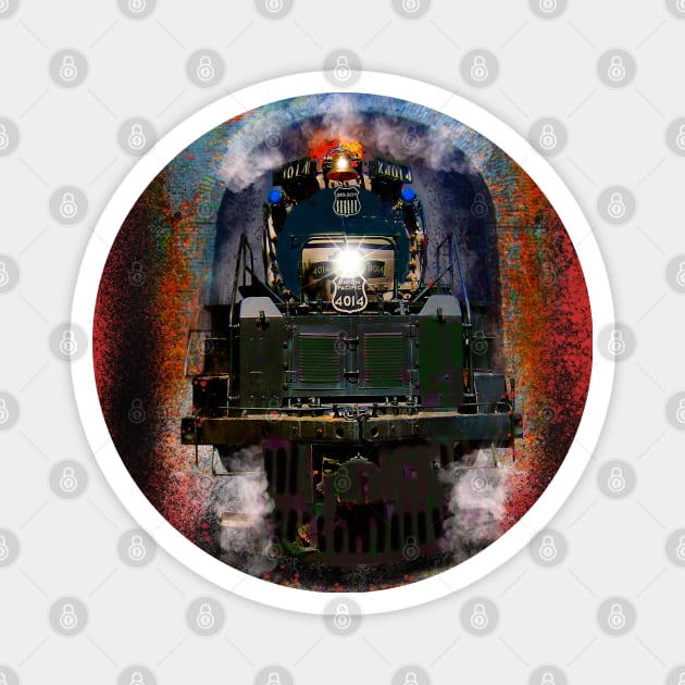 All American Iron Big Boy Super Steam Train Magnet by MotorManiac